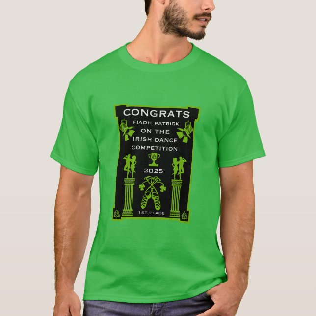 T-shirt Compétition de danse irlandaise (Devant)