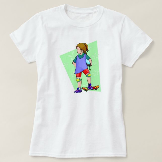 T-shirt Compétition Skateboard Plaisir Skateboard (Design devant)