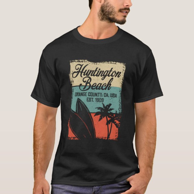 T-shirt Compétitions de surf d'été 2019 à Huntington Beach (Devant)