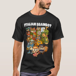 T-shirt Compilation de mèmes italiens Brainrot humour Inte