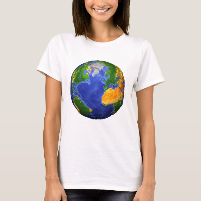 T-shirt Complétez La Terre Avec Des Données Topographiques (Devant)