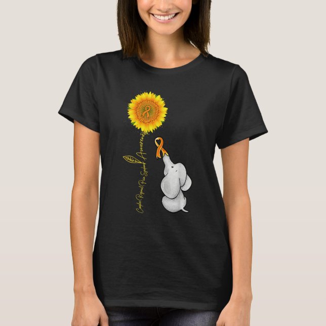 T-shirt Complex Regional Pain Syndrome Sunflower Baby Elep (Devant)