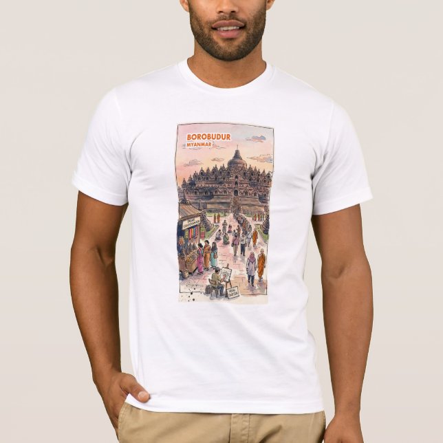 T-shirt Complexe du temple bouddhiste sacré de Borobudur I (Devant)