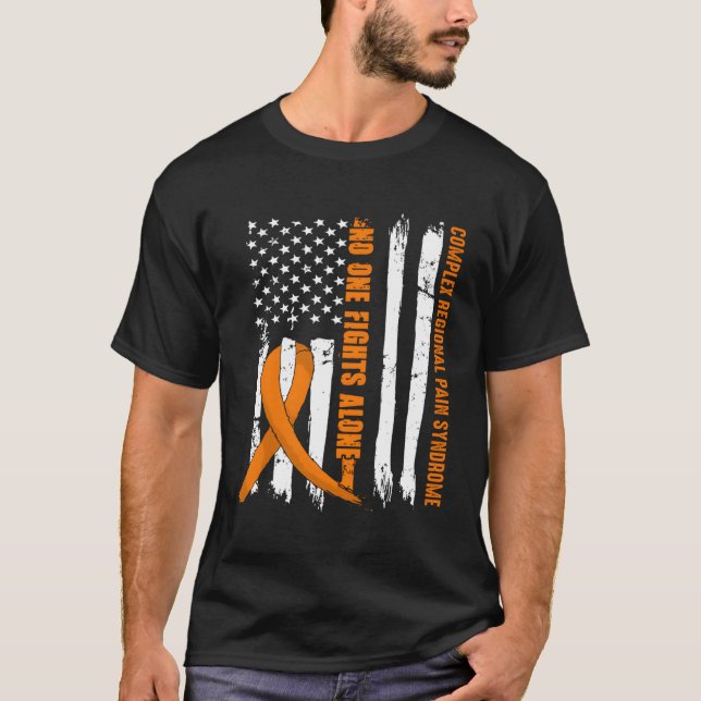 T-shirt Complexe Syndrome de Douleur Régional Ruban Us Ind (Devant)