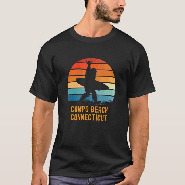 T-shirt Compo Beach Connecticut Sasquatch Souvenir (Devant)
