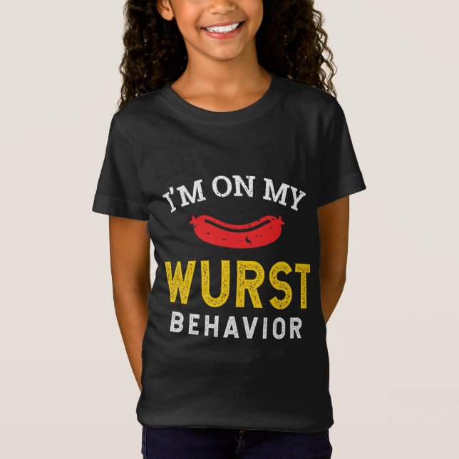 T-Shirt Comportement amusant de mon urst Oktoberfest (Devant)