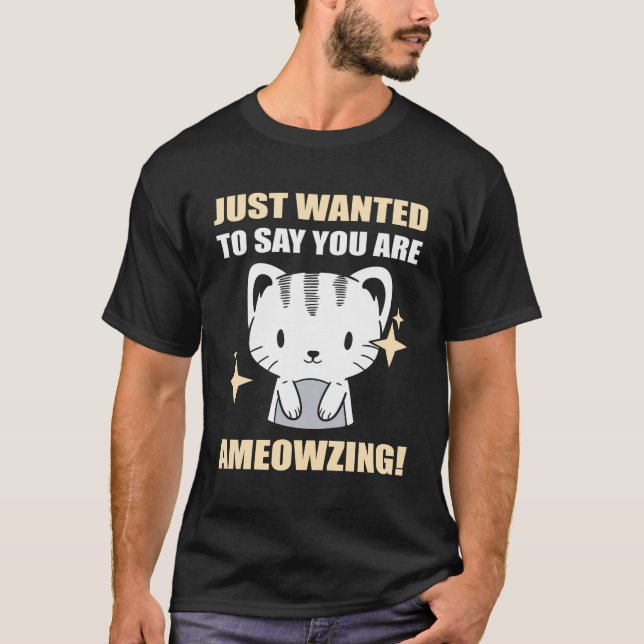 T-shirt Comportement de chat mignon (Devant)