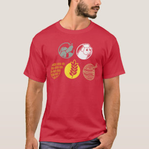 T-shirt Composants de vie Brique Bois Roche Blé Mouton gar