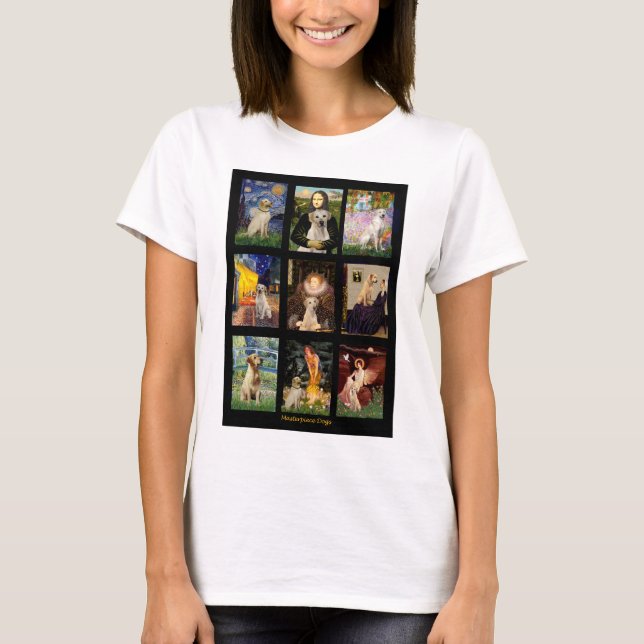 T-shirt Composite célèbre de labrador retriever jaune (Devant)
