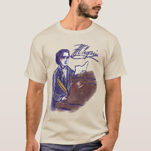 T-shirt Compositeur Classique Chopin Art Piano Vintage