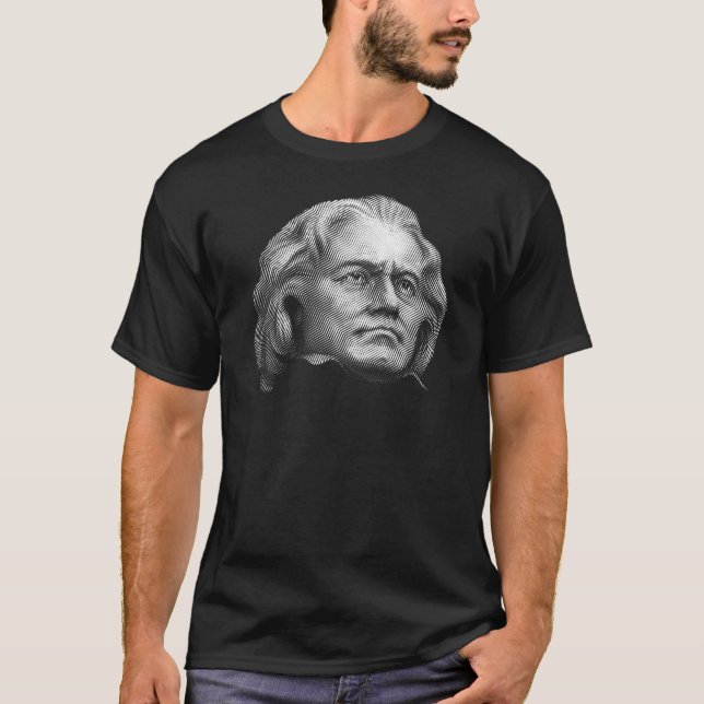 T-shirt compositeur Ludwig van Beethoven, portrait  (Devant)