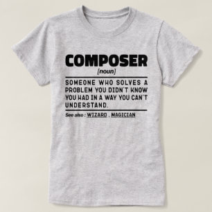 T-shirt Compositeur Noun Musique Amant Drôle Sayons Sarcas