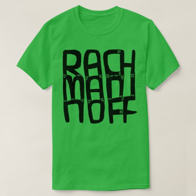 T-shirt Compositeur russe Sergei Rachmaninoff (Design devant)