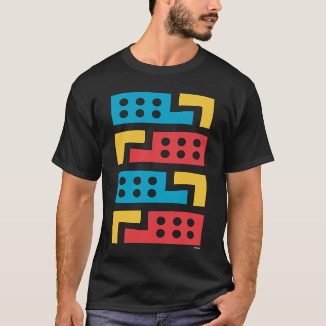 T-shirt Composition Abstraite Géométrique Colorée (Devant)