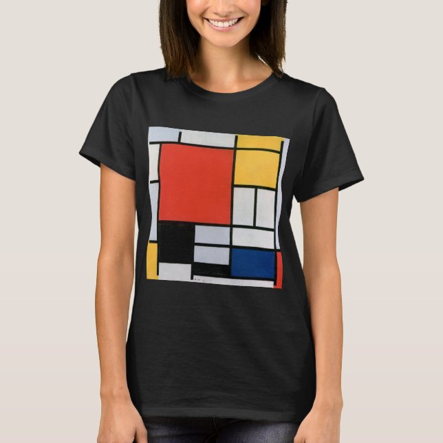 T-shirt Composition Abstraite Vintage de Piet Mondrian (Devant)