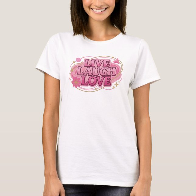T-shirt Composition d'art 2D Bold EN DIRECT RIRE AMOUR (Devant)