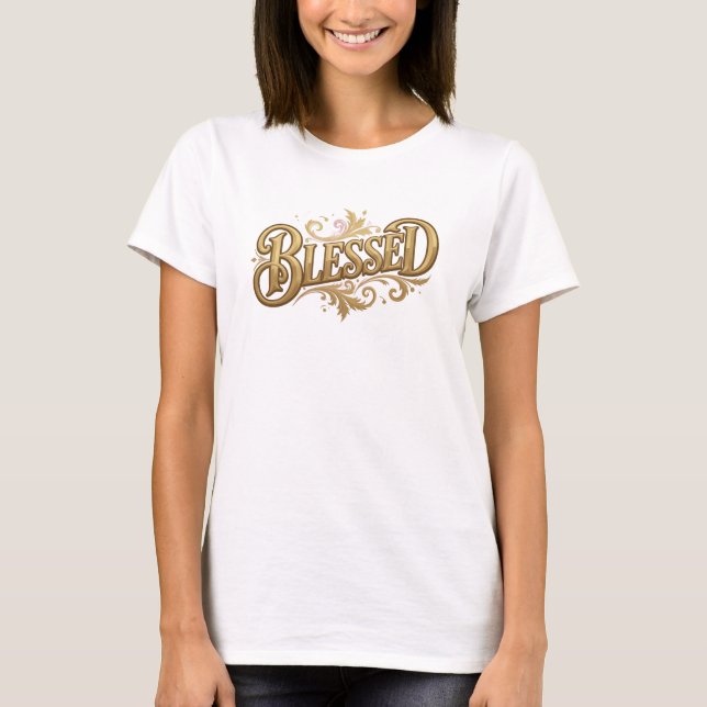 T-shirt Composition d'art 2D Classique Bénie (Devant)