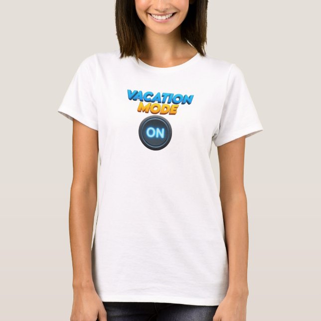 T-shirt Composition d'art bleu contemporain MODE VACANCES  (Devant)