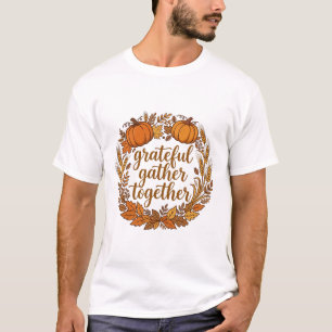 T-shirt Composition de centre de table d'automne 'Réunis r