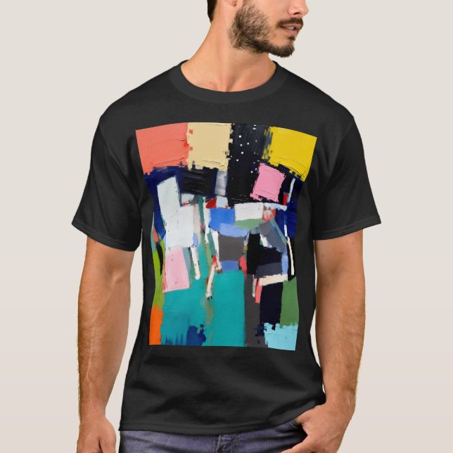 T-shirt Composition d'œuvre d'art abstrait  (Devant)