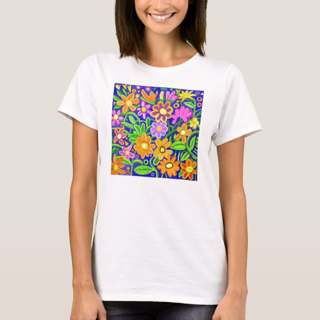 T-shirt Composition florale peinte (Devant)