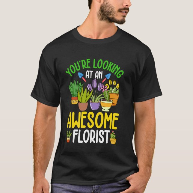 T-shirt Composition Florale - Vous Regardez Une Fleur Géni (Devant)