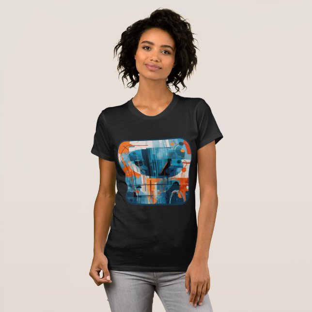 T-shirt Composition géométrique Abstraite (Devant entier)
