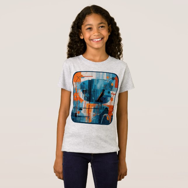 T-Shirt Composition géométrique Abstraite (Devant entier)