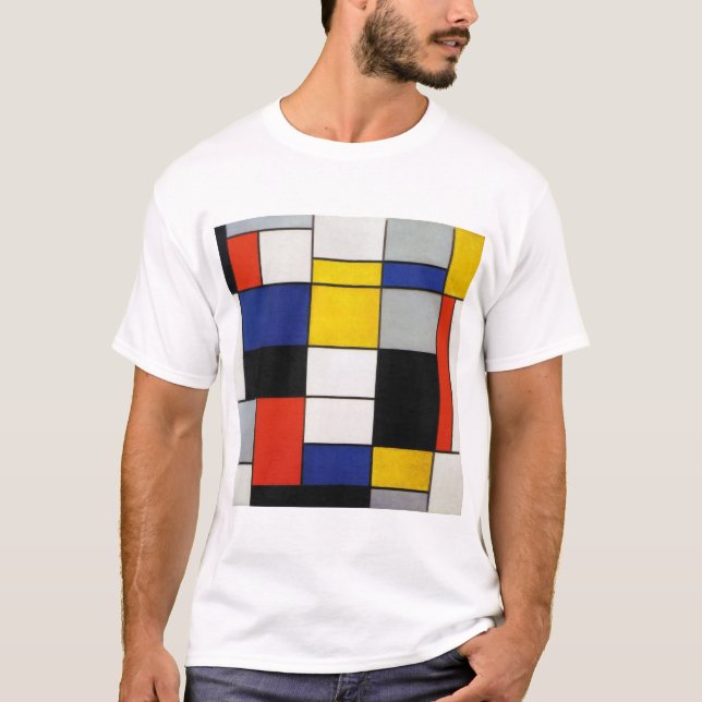 T-shirt Composition, Mondrian (Devant)