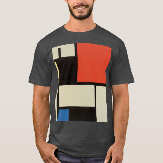 T-shirt Composition Mondrian Chauffage Abstrait moderne au