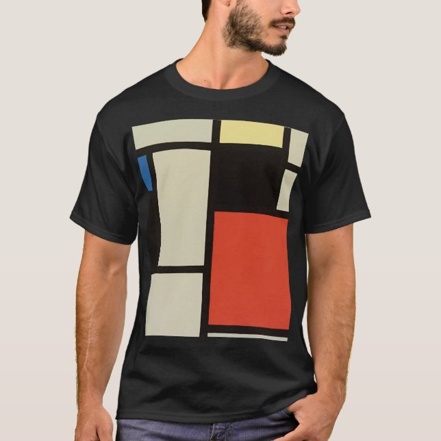 T-shirt Composition mondrienne Art moderne de la peinture  (Devant)