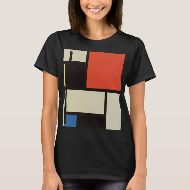 T-shirt Composition mondrienne Art moderne de la peinture  (Devant)
