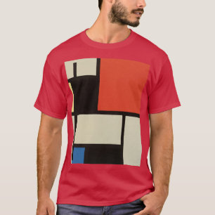 T-shirt Composition mondrienne Cardinal Abstrait moderne