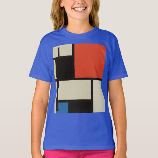 T-shirt Composition mondrienne moderne Abstraite profonde