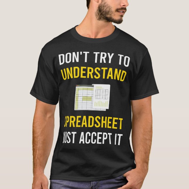 T-shirt Comprendre les feuilles de calcul (Devant)
