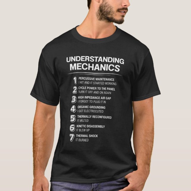T-shirt Comprendre les mécanismes (Devant)