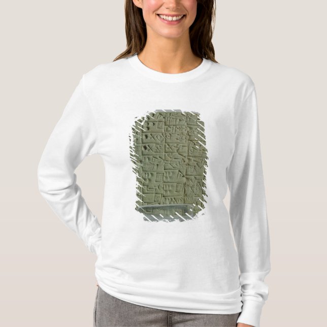 T-shirt Comprimé avec le manuscrit cunéiforme (Devant)