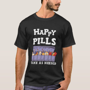 T-shirt Comprimés heureux à prendre au besoin Chats Tous l