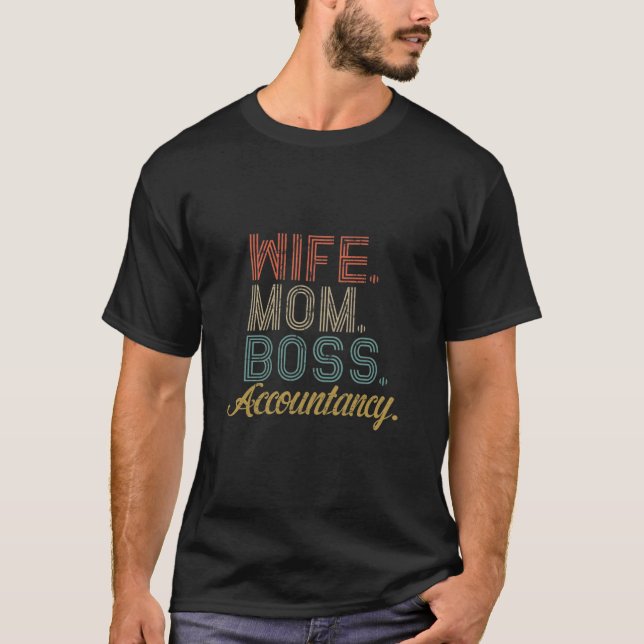 T-shirt Comptabilité de chef de la mère T- (Devant)