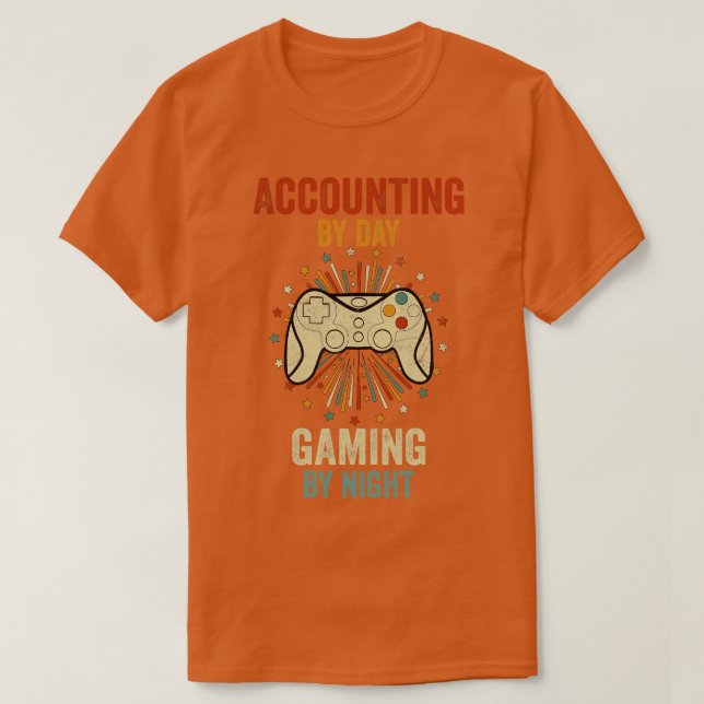 T-shirt Comptabilité Par Jour Jeu Par Nuit (Design devant)