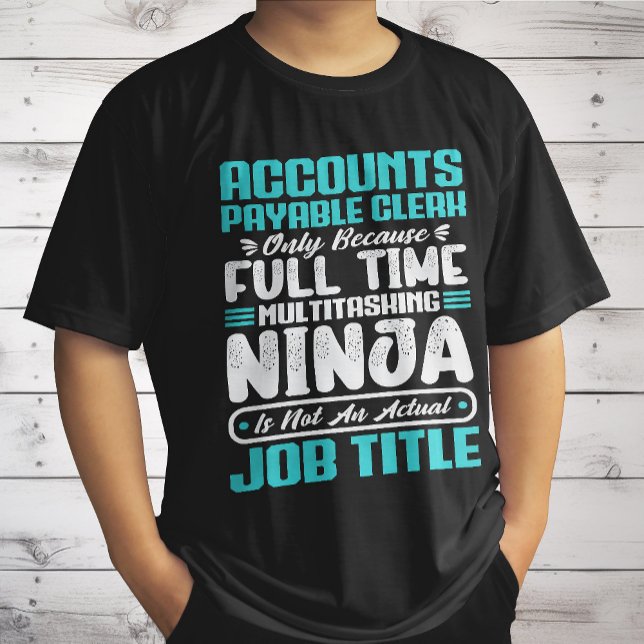 T-shirt Comptabilité Payable Clé Titre de l'emploi Compéte (Créateur téléchargé)