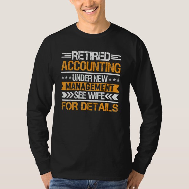 T-shirt Comptabilité retraitée sous nouvelle direction voi (Devant)