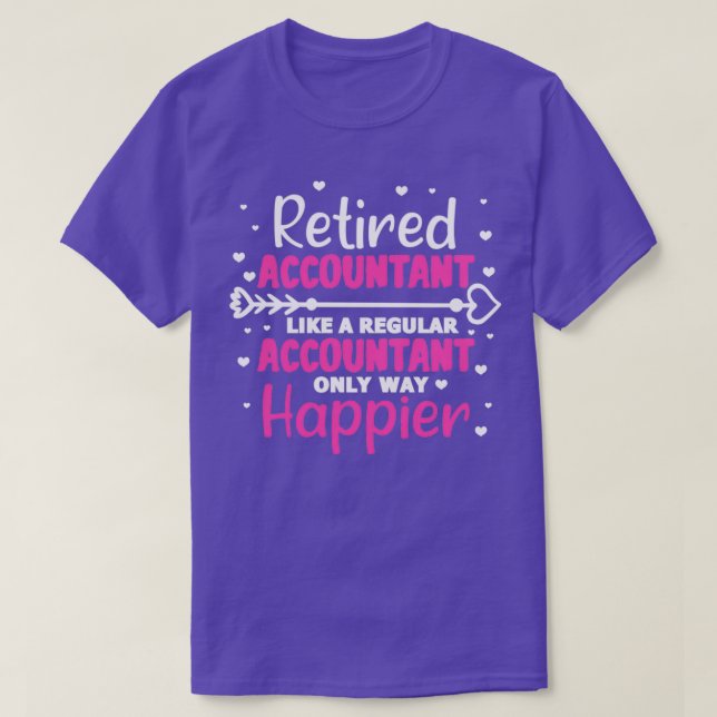 T-shirt Comptable à la retraite (Design devant)