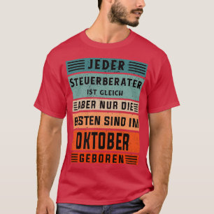 T-shirt Comptable Anniversaire Né en octobre Comptable