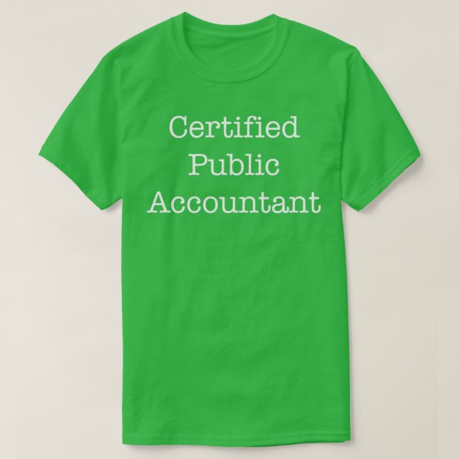 T-shirt Comptable certifiée comptable (Design devant)
