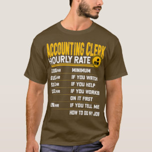 T-shirt Comptable Commis Taux horaire Funny Compte Assista