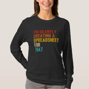 T-shirt Comptable Création En Silence D'Une Feuille De Cal