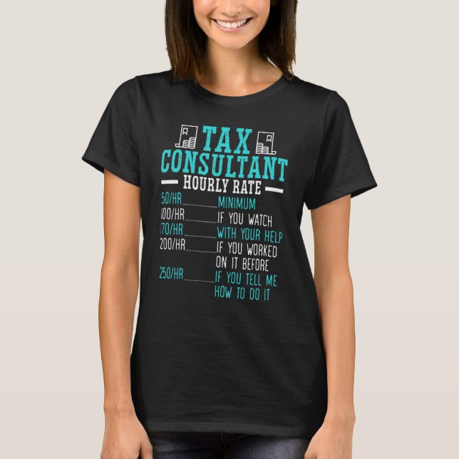 T-shirt Comptable de conseil fiscal Comptable Consultante  (Devant)