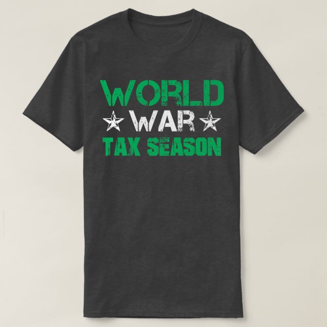 T-shirt Comptable de guerre de saison fiscale comptable CP (Design devant)