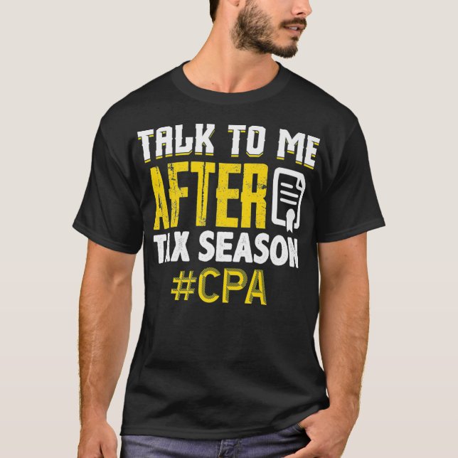 T-shirt Comptable de la saison fiscale occupé comptable CP (Devant)